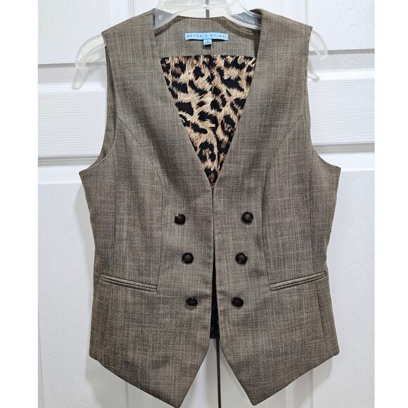 Antonio Melani Vest Size 4 brown - Picture 1 of 2